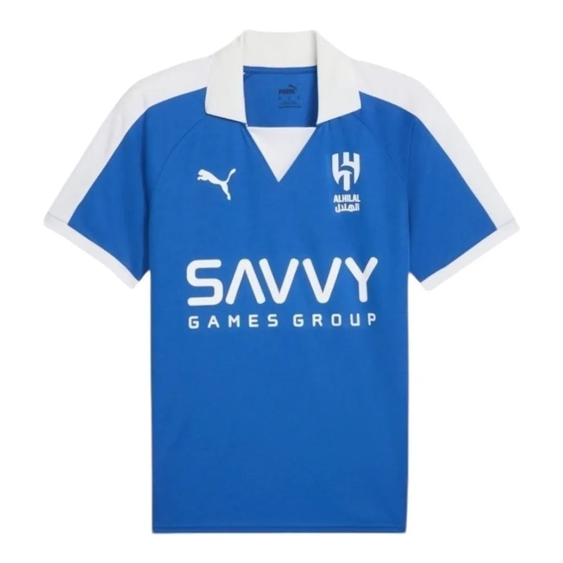 Camisa Aniversário Al-Hilal 24/25 - Torcedor Puma Masculina - Azul com detalhes em branco