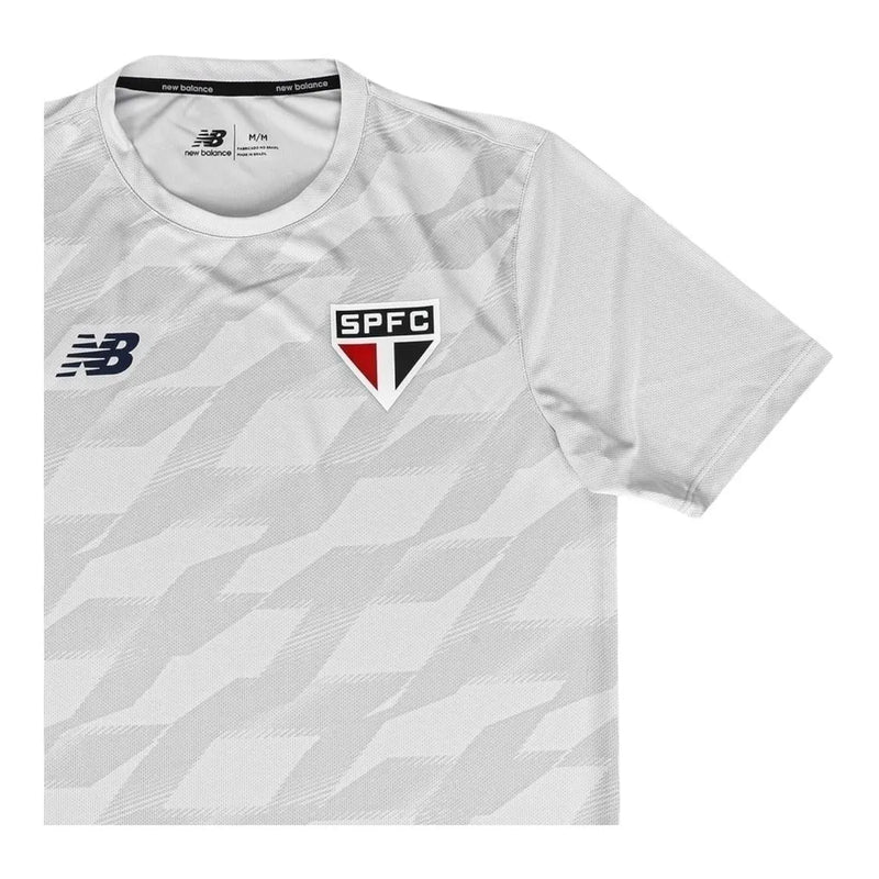 Camisa São Paulo Treino 24/25 - Torcedor New Balance Masculina - Branca com detalhes em cinza