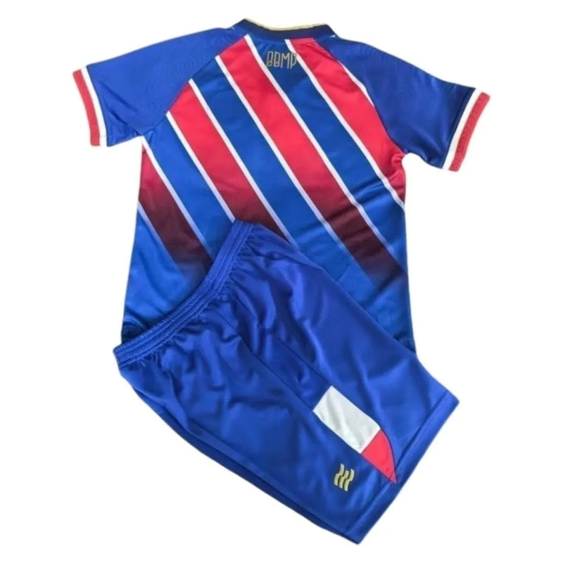 Kit Infantil Bahia II 24/25 - Esquadrão - Azul com detalhes em vermelho