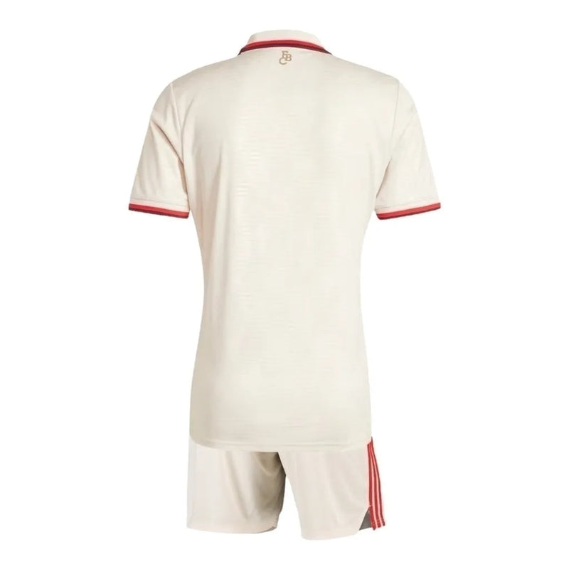 Kit Infantil Bayern de Munique III 24/25 - Adidas - Bege com detalhes em vinho