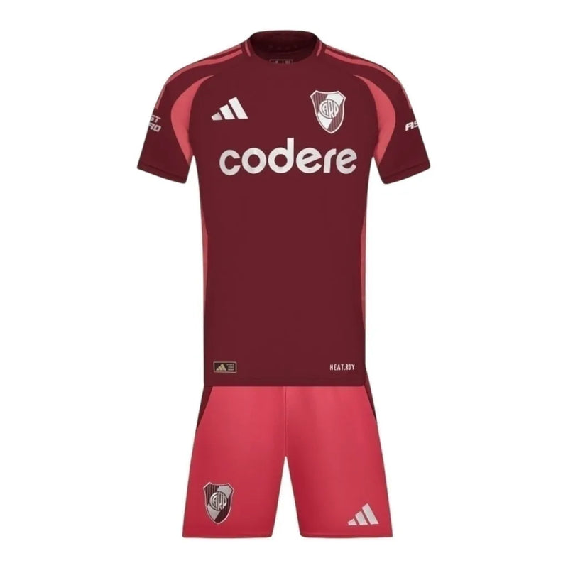 Kit Infantil River Plate II 24/25 - Adidas - Vermelho