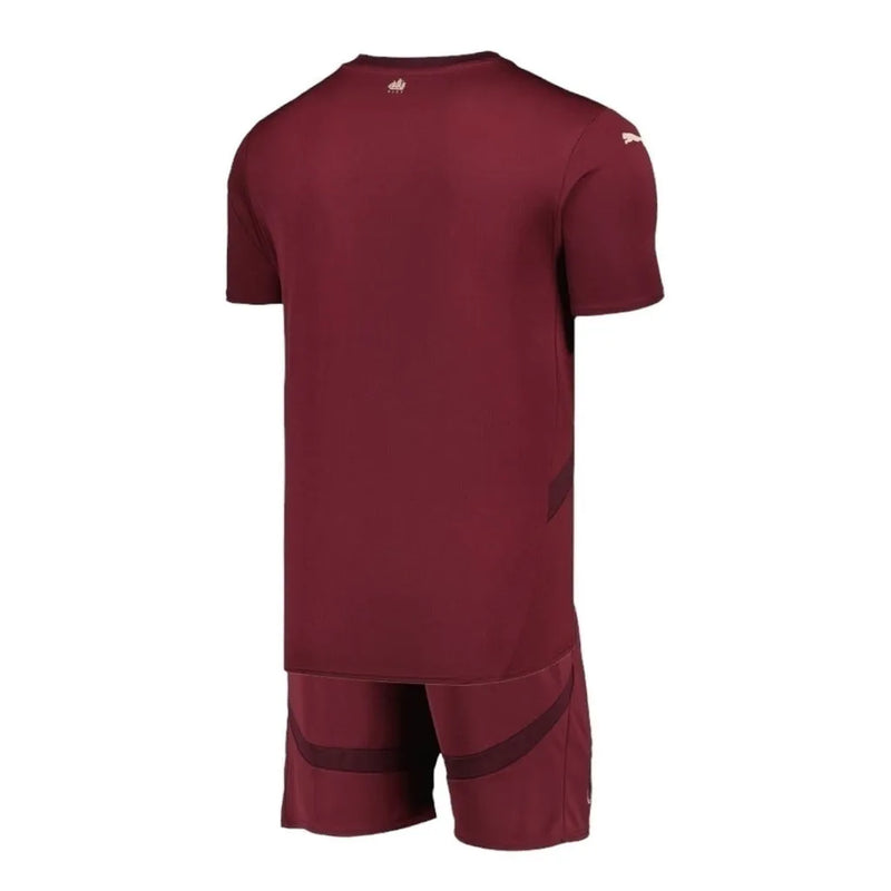 Kit Infantil Manchester City III 24/25 - Puma - Vinho