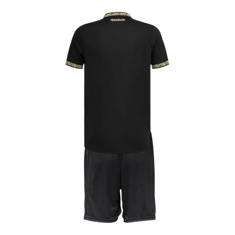 Kit Infantil Botafogo II 24/25 - Reebok - Preto com detalhes em dourado