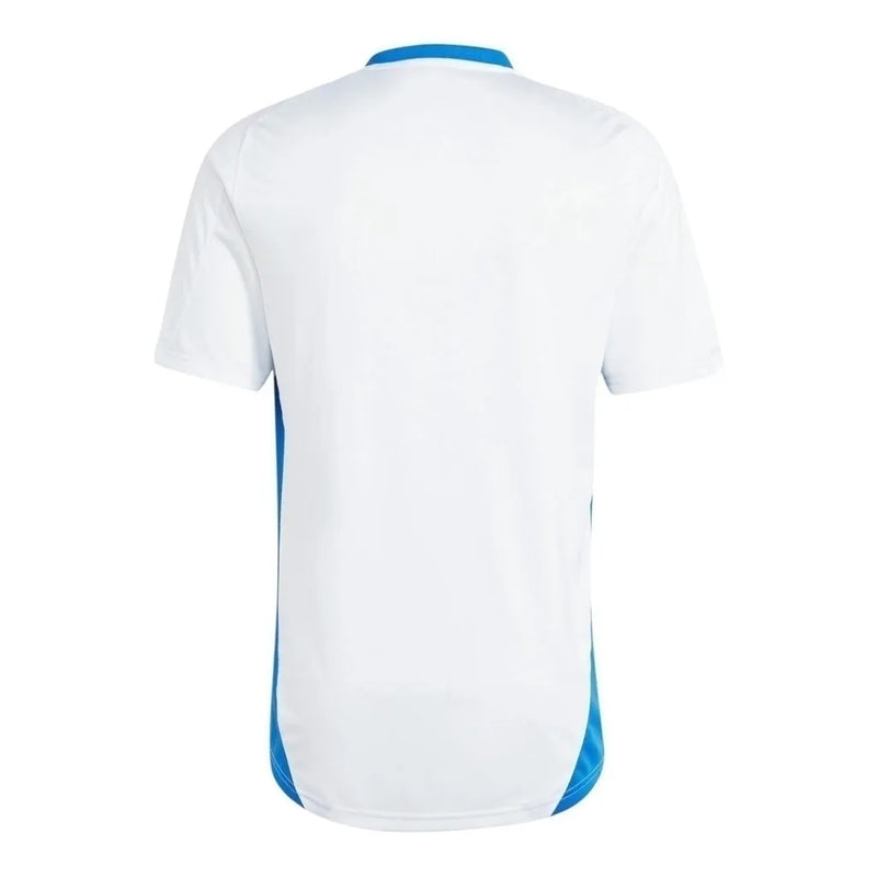 Camisa Seleção Itália Treino 24/25 - Torcedor Adidas Masculina - Branca com detalhes em azul