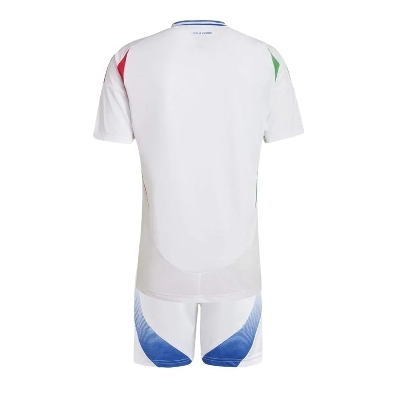 Kit Infantil Seleção da Itália II 24/25 - Adidas - Branco com detalhes em azul e vermelho e verde