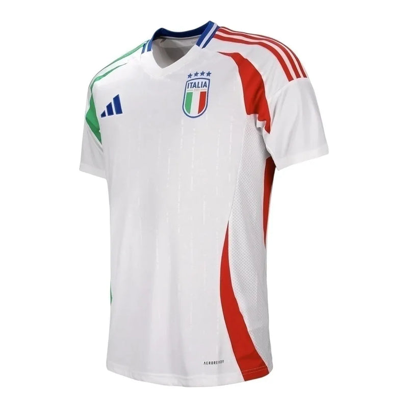 Camisa Seleção da Itália II 24/25 - Torcedor Adidas Feminina - Branca com detalhes em verde e vermelho e azul