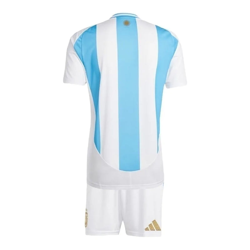 Kit Infantil Seleção Argentina I 24/25 - Adidas - Branco e azul