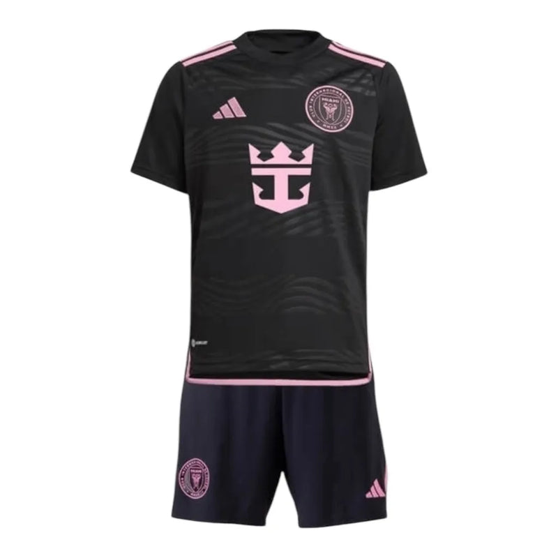 Kit Infantil Inter Miami I 24/25 - Adidas - Preto com detalhes em rosa