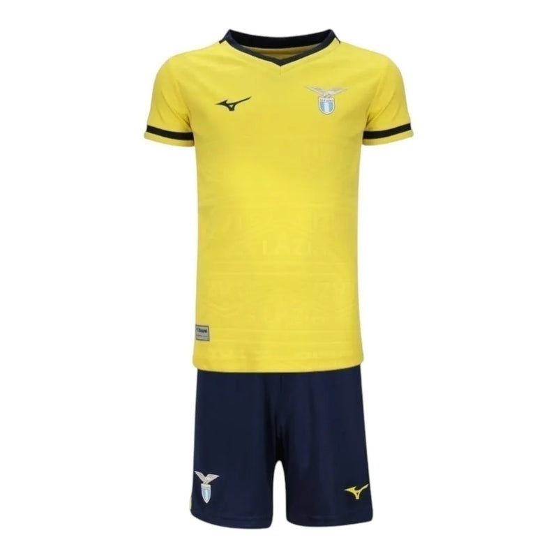 Kit Infantil Lazio II 24/25 - Mizuno - Amarelo e preto