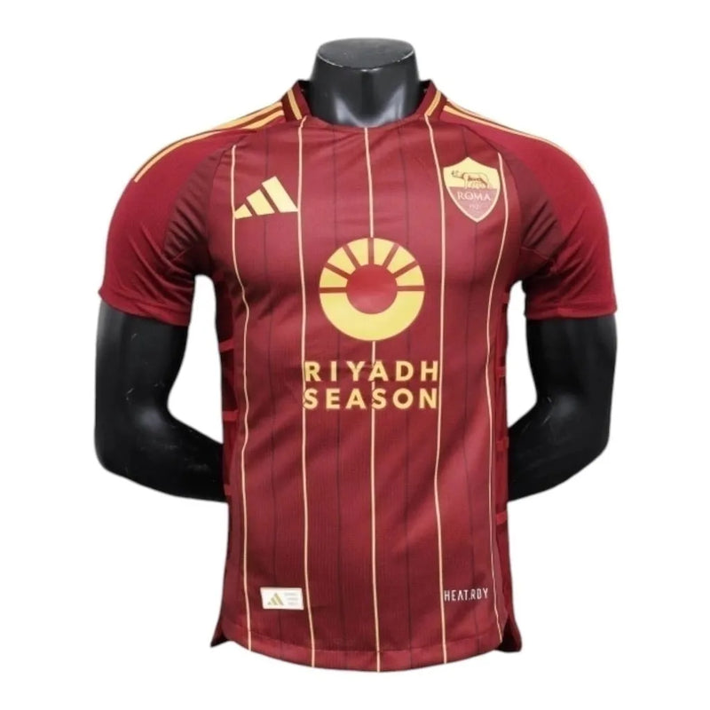 Camisa Roma I 24/25 - Jogador Adidas Masculina - Vermelha com detalhes em amarelo