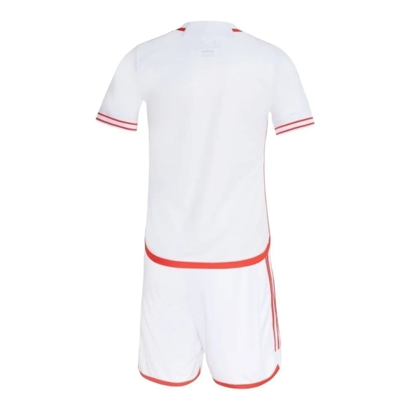 Kit Infantil Internacional II 24/25 - Adidas - Branco com detalhes em vermelho