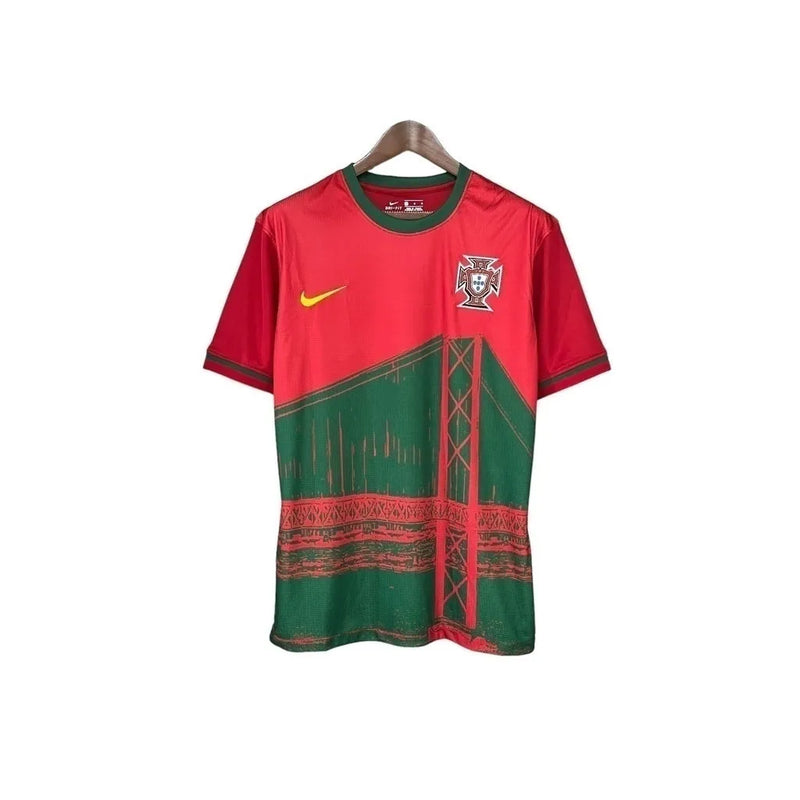 Camisa Seleção de Portugal I 23/24 - Torcedor Masculina - Vermelha com detalhes em verde