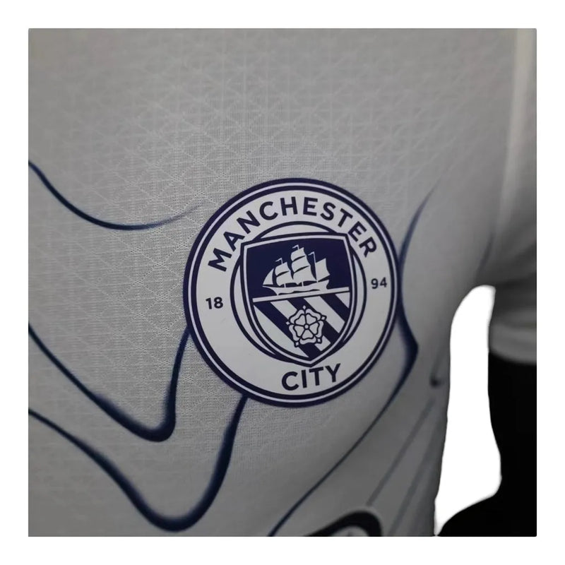 Camisa Manchester City Edição especial 24/25 - Jogador Puma Masculina - Branca com detalhes em azul