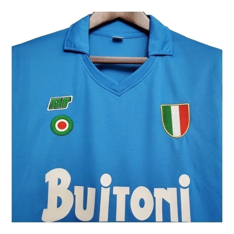 Camisa Napoli I Retrô 1987/1988 - Ennere Masculina - Azul