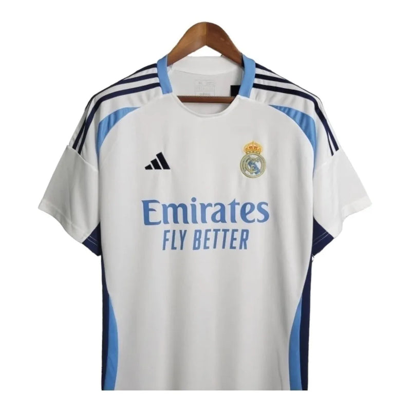 Camisa Real Madrid Edição Especial 23/24 - Torcedor Adidas Masculina - Branca com detalhes em azul