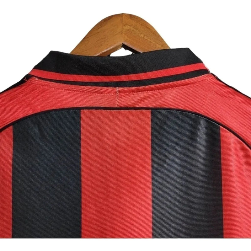 Camisa Retrô AC Milan I 1998/1999 - Masculina Adidas - Vermelha e preta