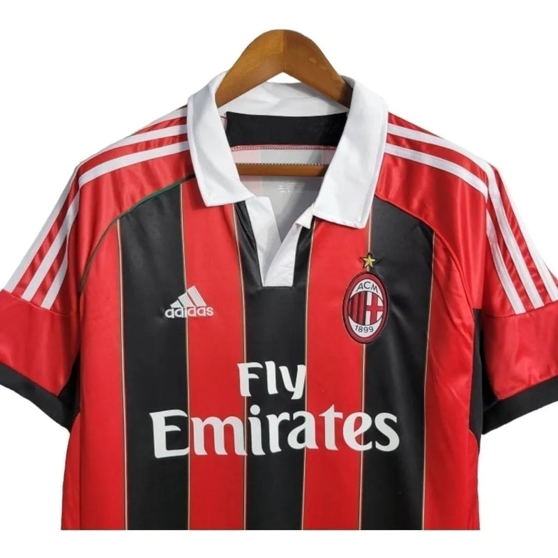 Camisa Retrô AC Milan I 2012/2013 - Masculina Adidas - Vermelha e preta com detalhes em branco e verde