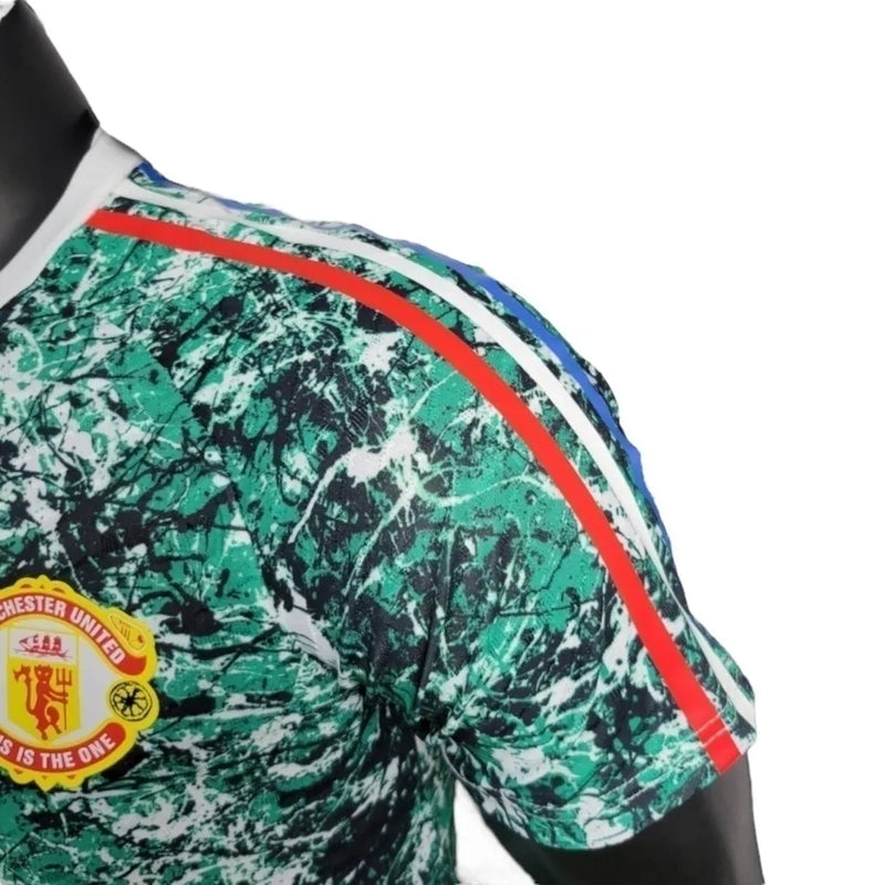 Camisa Manchester United Edição especial 24/25 - Jogador Adidas Masculina - Verde com detalhes em branco