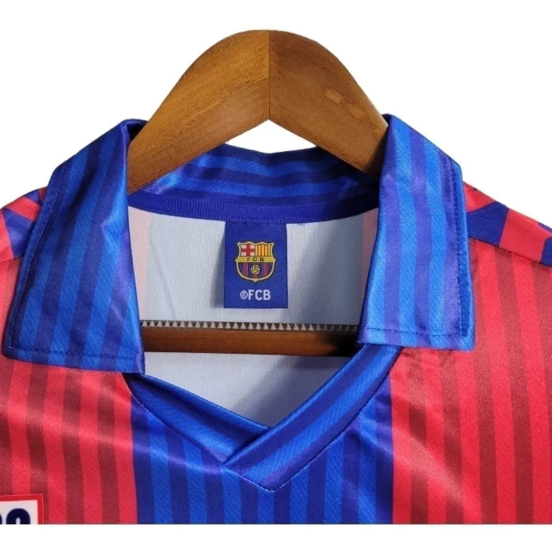 Camisa Retrô Barcelona I 1992 - Masculina Meyba - Azul e vermelha