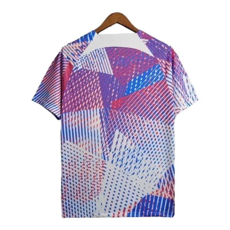 Camisa Treino Barcelona 23/24 - Torcedor Nike Masculina - Branca com detalhes em azul e rosa