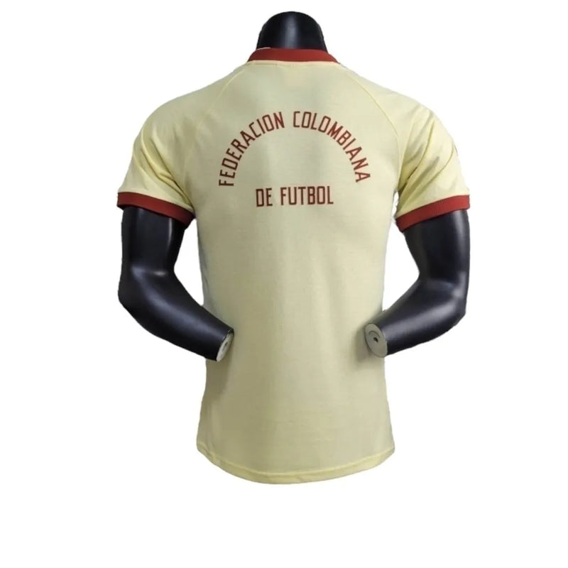 Camisa Colômbia 24/25 - Jogador Adidas Masculina - Bege com detalhes em vermelho