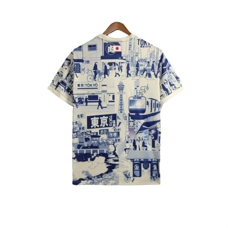 Camisa Japão Edição especial 24/25 - Torcedor Adidas Masculina - Branca com detalhes em azul