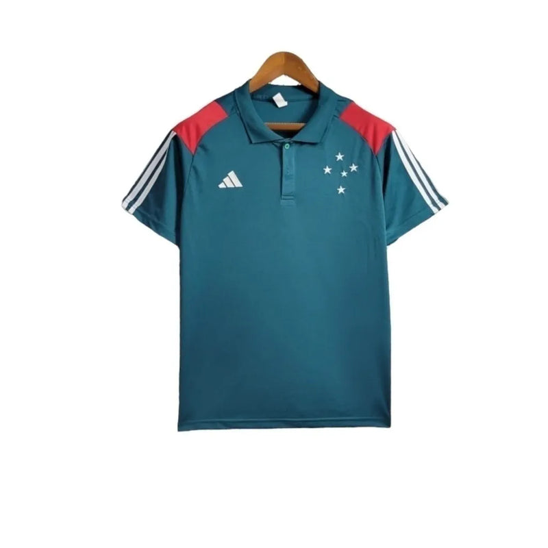 Camisa Cruzeiro Treino 24/25 - Torcedor Adidas Masculina - Azul com detalhes em vermelho