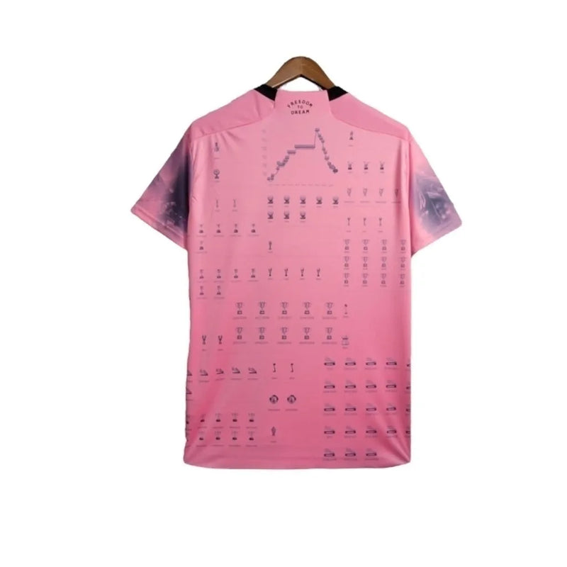 Camisa Inter Miami Edição Champion 24/25 - Torcedor Adidas Masculina - Rosa com detalhes em preto