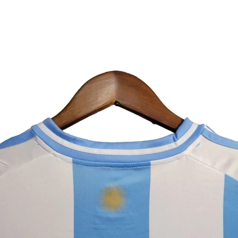 Camisa Seleção da Argentina I 24/25 - Torcedor Adidas Feminina - Branca com listras em azul