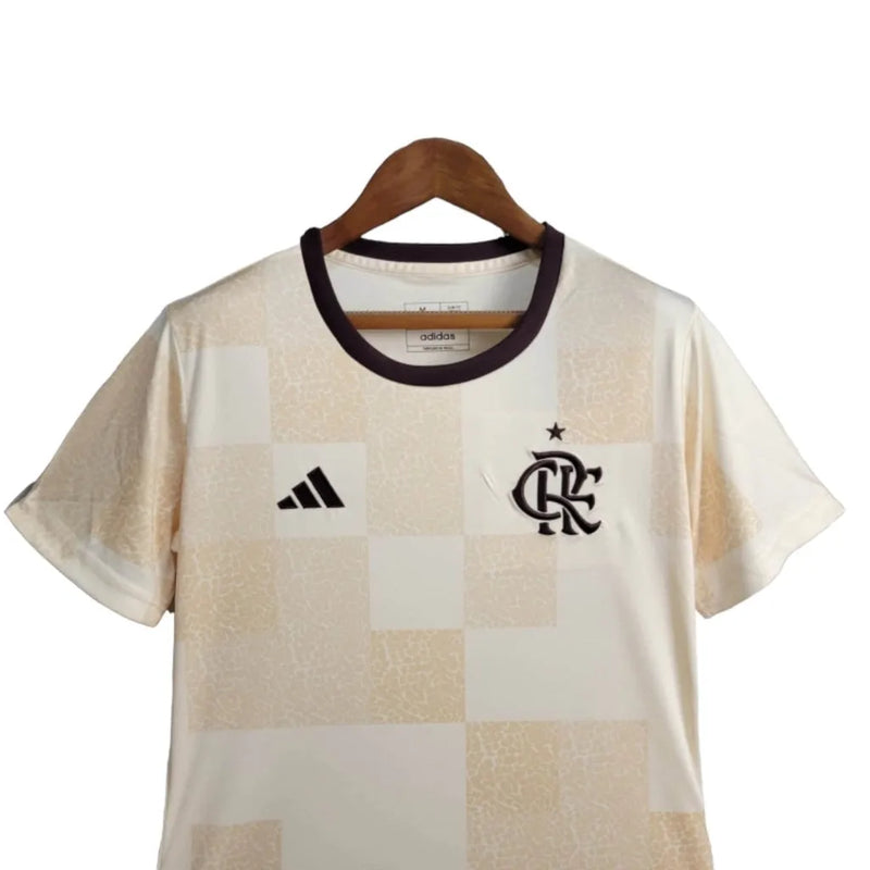 Camisa Flamengo Treino 24/25 - Torcedor Adidas Feminina - Bege