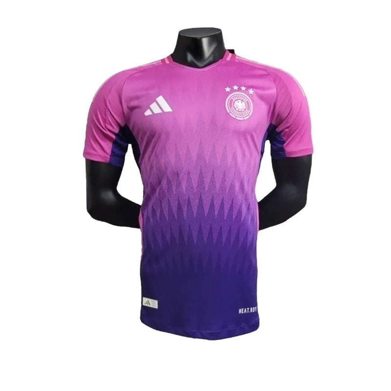 Camisa Seleção da Alemanha II 24/25 - Jogador Adidas Masculina - Rosa com detalhes em roxo