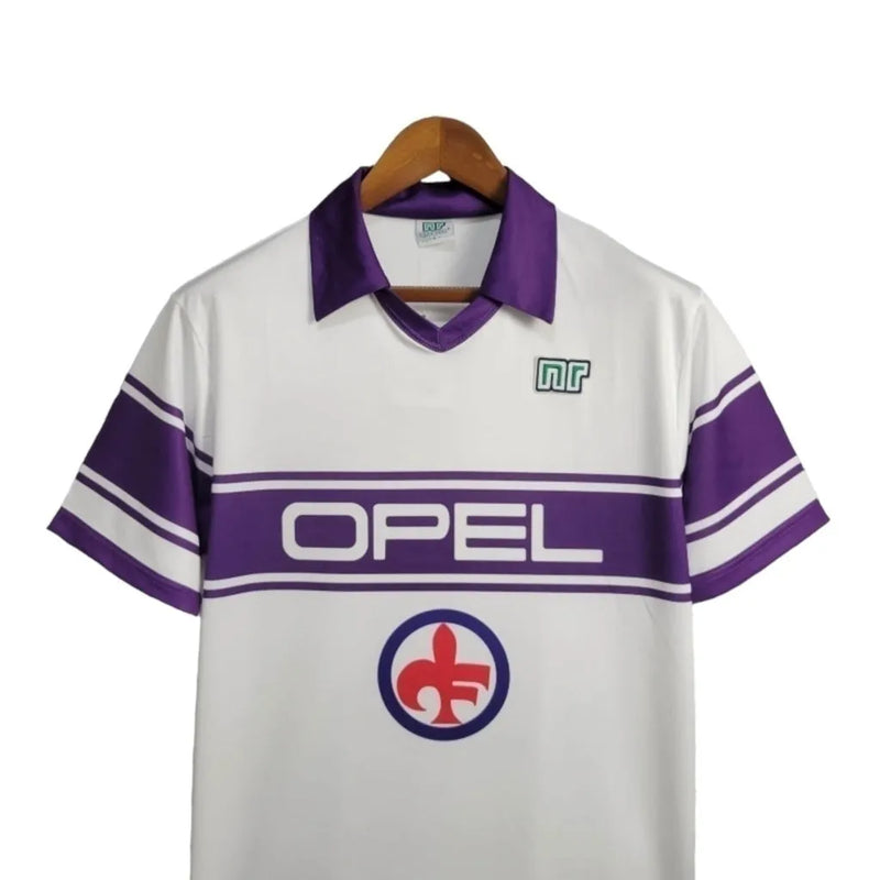 Camisa Retrô Fiorentina II 1984/1985 - Masculina Ennere - Branca com detalhes em roxo