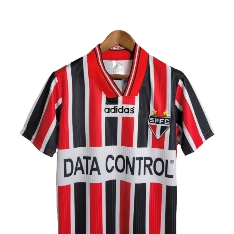 Camisa Retrô São Paulo II 1997 - Adidas Masculina - Vermelha e preta