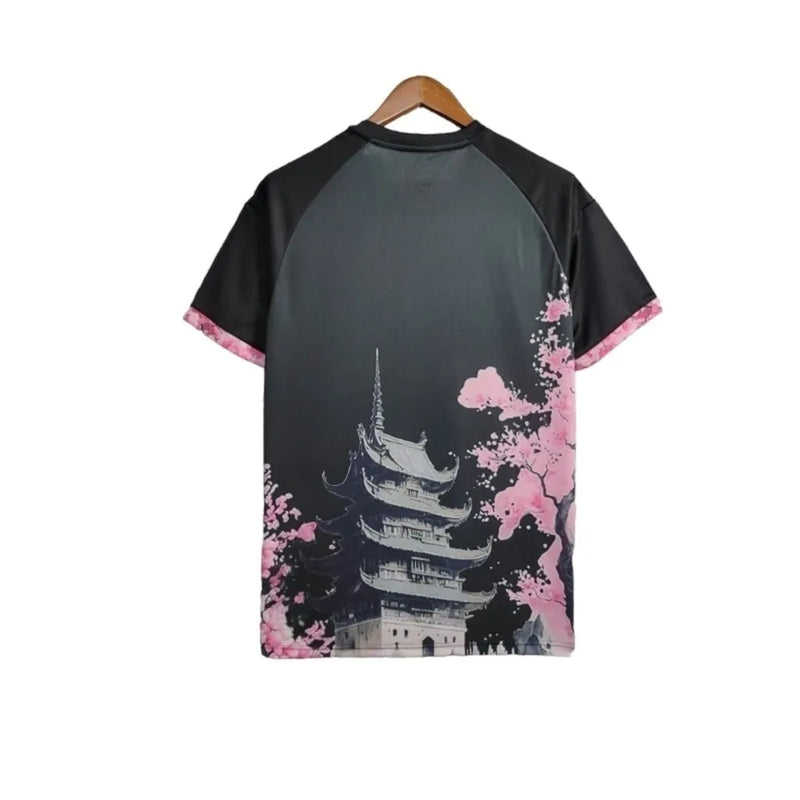 Camisa Japão Edição especial 24/25 - Torcedor Adidas Masculina - Preta com detalhes em rosa