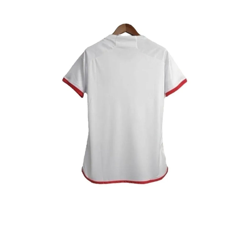 Camisa Flamengo II 24/25 - Torcedor Adidas Feminina - Branca com detalhes em vermelho