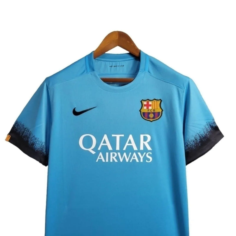 Camisa Retrô Barcelona II 2015/2016 - Masculina Nike - Azul com detalhes em preto