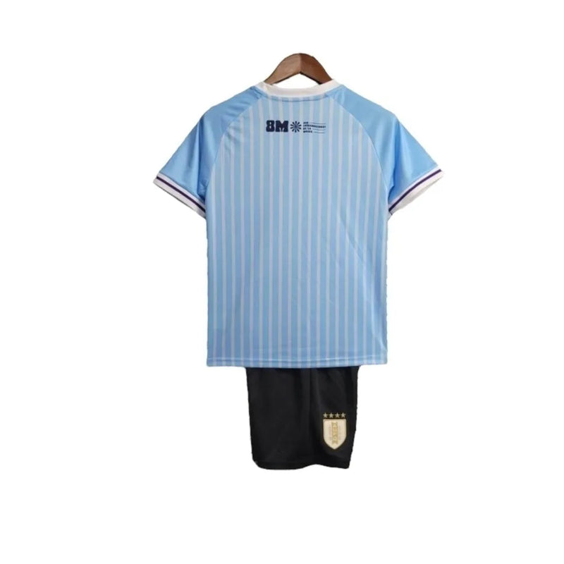 Kit Infantil Seleção do Uruguai I 24/25 - Azul e branco