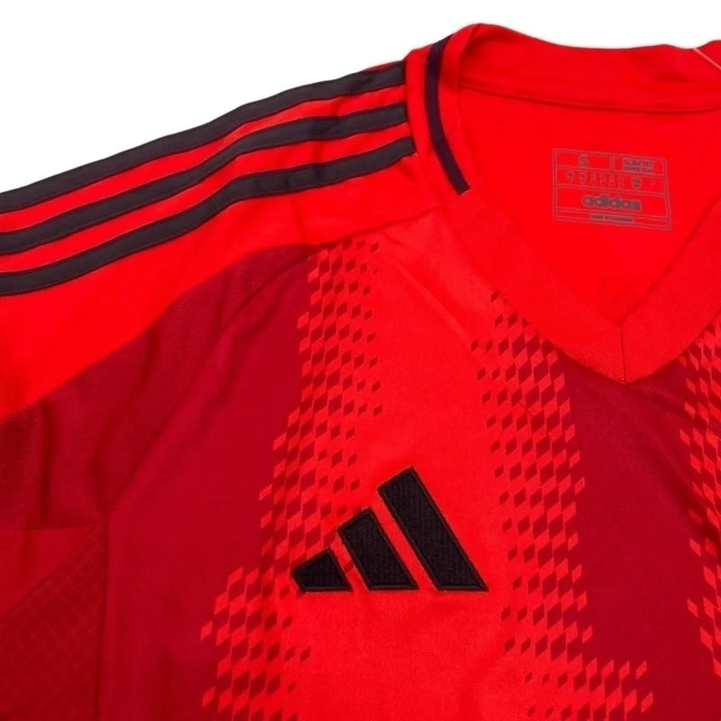 Camisa Bayern de Munique I 24/25 - Torcedor Adidas Masculina - Vermelha com detalhes em preto