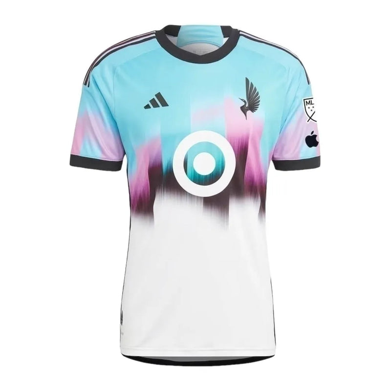 Camisa Minnesota United II 24/25 - Torcedor Adidas Masculina - Branca com detalhes em rosa e azul