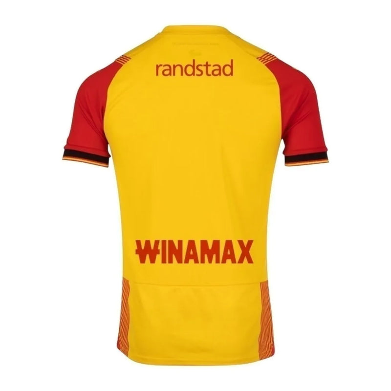 Camisa RC Lens I 23/24 - Torcedor Puma Masculina - Amarela com detalhes em vermelho e preto