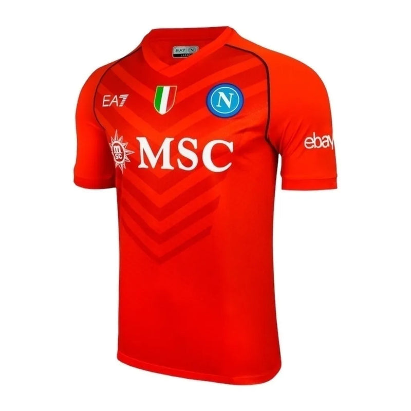 Camisa Napoli Goleiro 23/24 - Torcedor EA7 Masculina - Vermelha