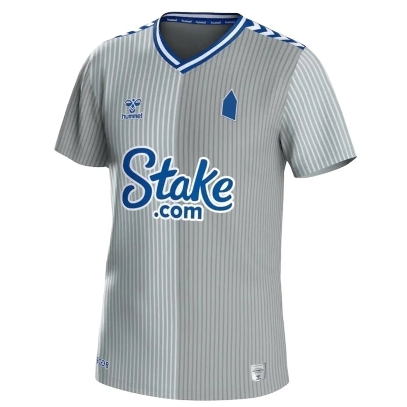 Camisa Everton III 23/24 - Torcedor Hummel Masculina - Cinza