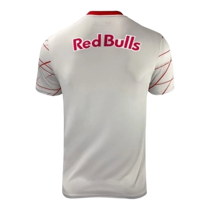 Camisa Red Bull Bragantino I 23/24 - Torcedor New Balance Feminina - Branca com detalhes em vermelho