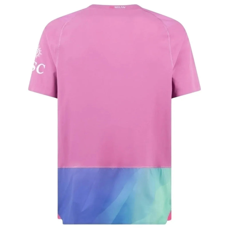 Camisa AC Milan III 23/24 - Torcedor Puma Masculina - Rosa com detalhes em roxo e verde