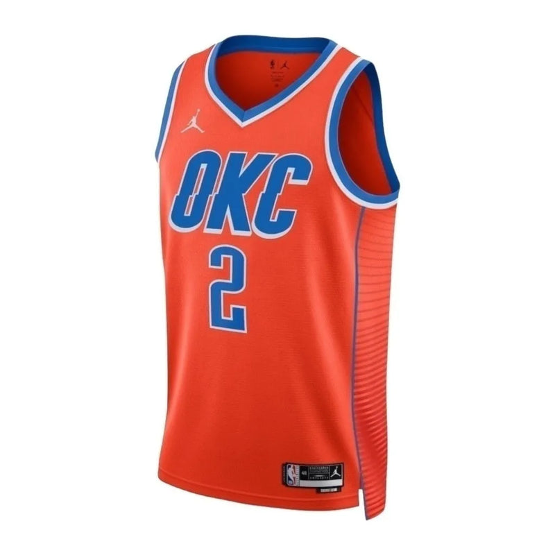 Camiseta Regata NBA Oklahoma City Thunder 23/24 - Masculina Jordan - Laranja