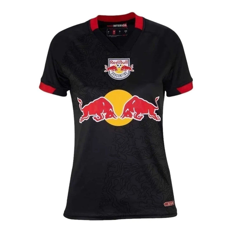 Camisa Red Bull Bragantino II 24/25 - Torcedor Feminina - Preta com detalhes em vermelho