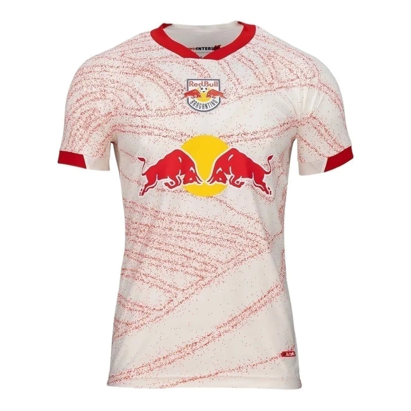 Camisa Red Bull Bragantino I 24/25 - Torcedor Masculina - Branca com detalhes em vermelho