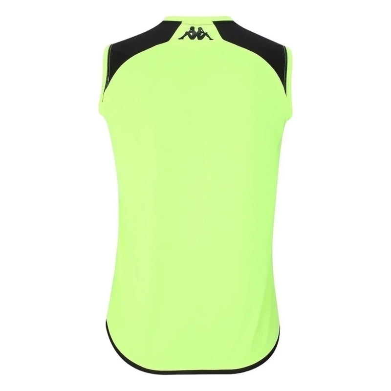 Camisa regata Vasco da Gama Treino 24/25 - Torcedor Kappa Masculina - Amarela fluorescente com detalhes em preto