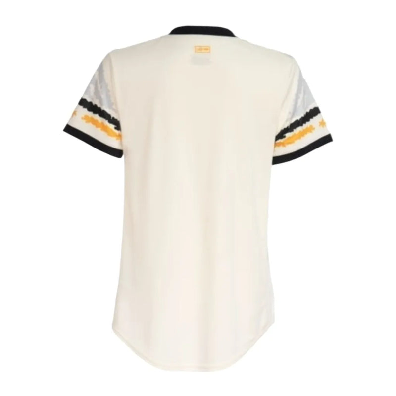 Camisa Atlético Mineiro Edição especial 23/24 - Torcedor Adidas Feminina - Bege com detalhes em preto e amarelo