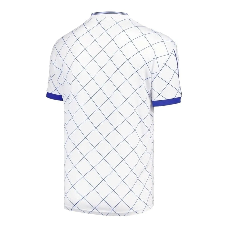 Camisa Retrô Everton III 1988 - Masculina - Branca com detalhes em azul